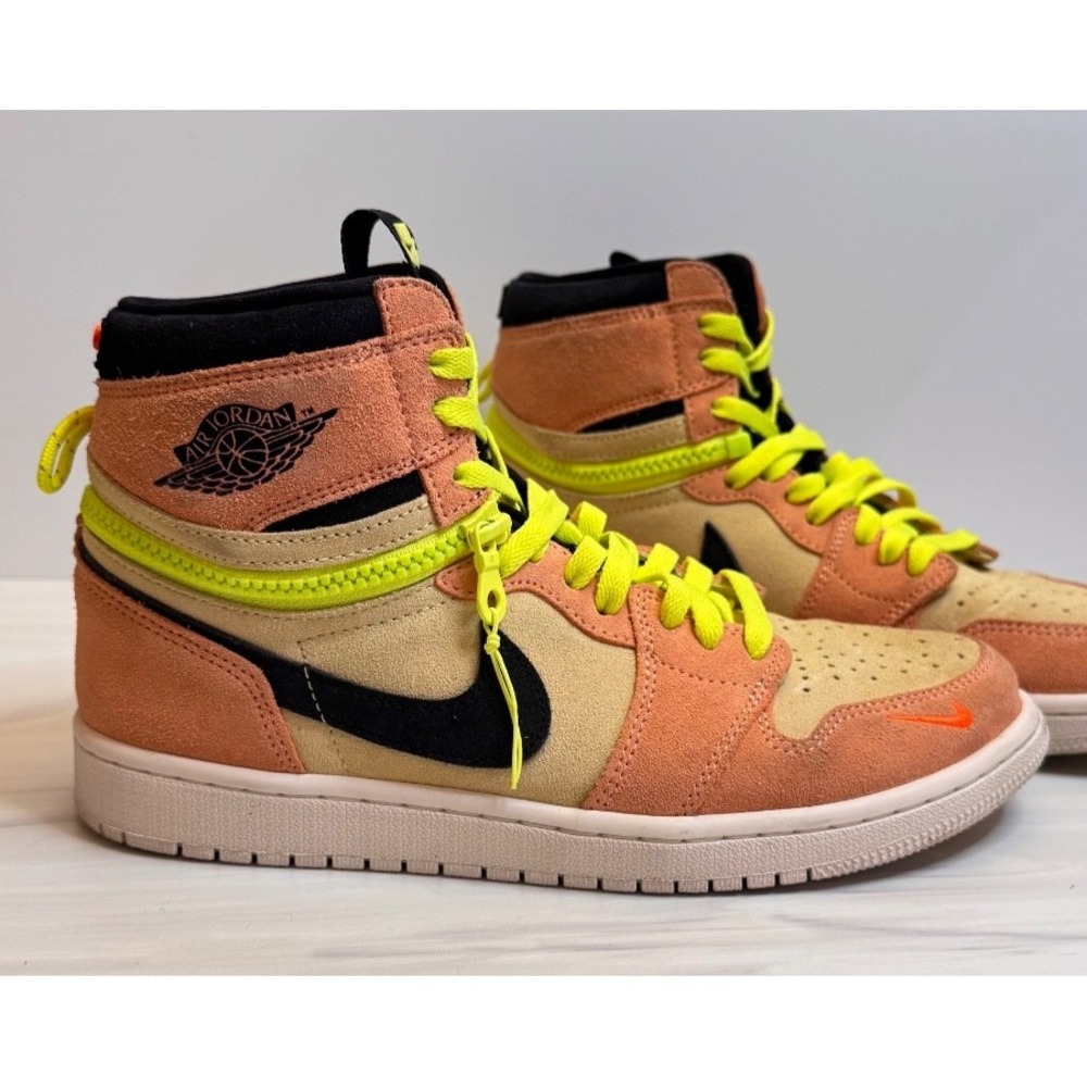 Nike Air Jordan 1 High Switch Black/Light Peach/Peach/Volt – Men's Size 8.5/W 10 - Picture 3 of 11